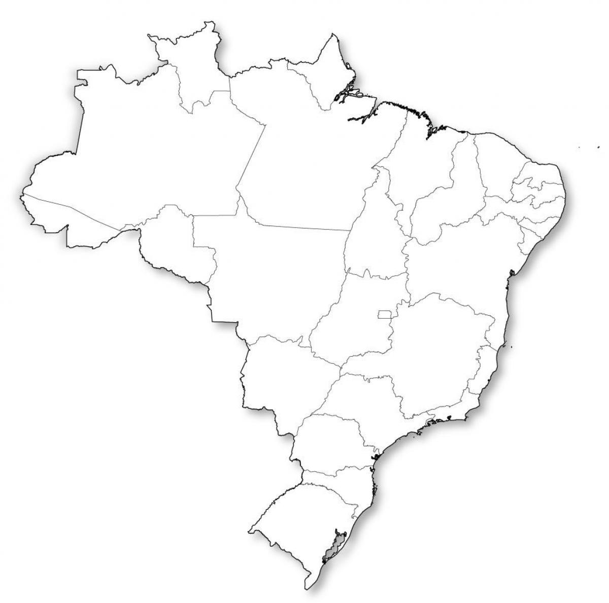 Empty Brazil map