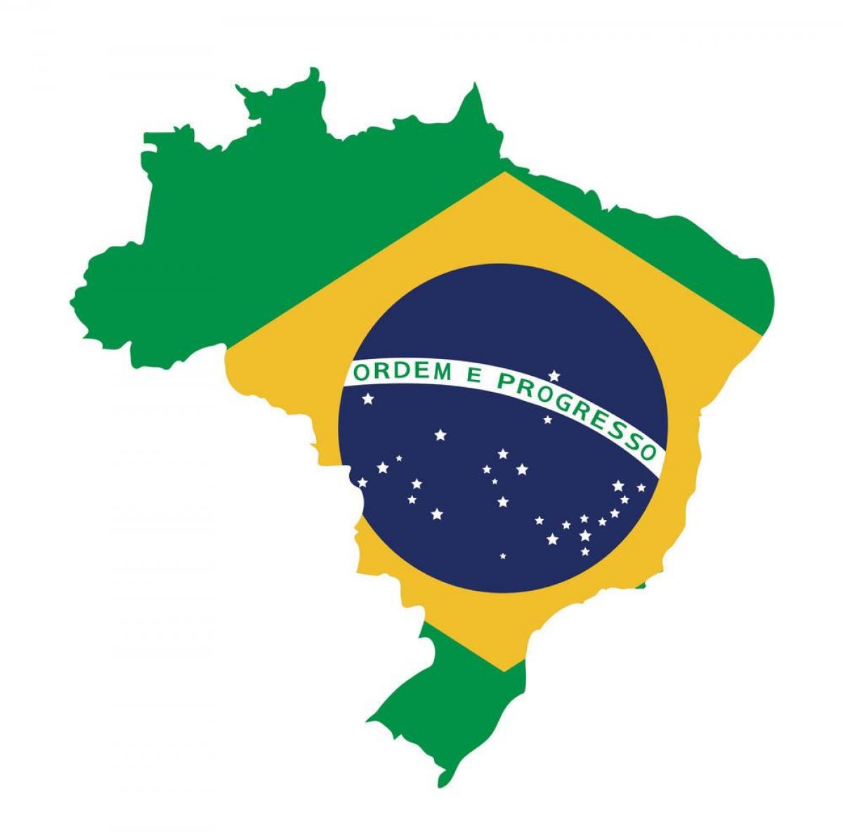 Map of Brazil flag