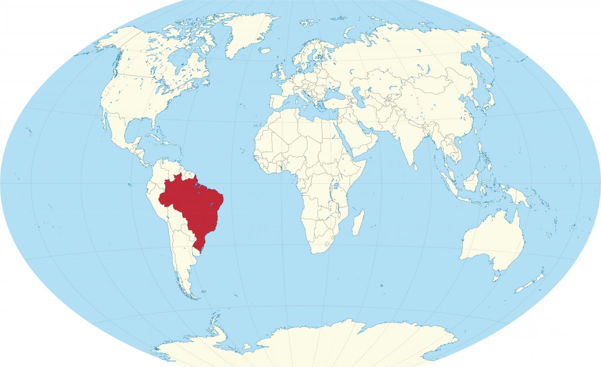 Brazil location on world map
