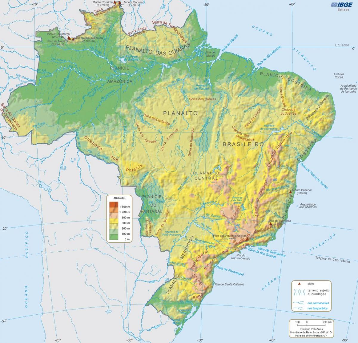 Brazil landform map