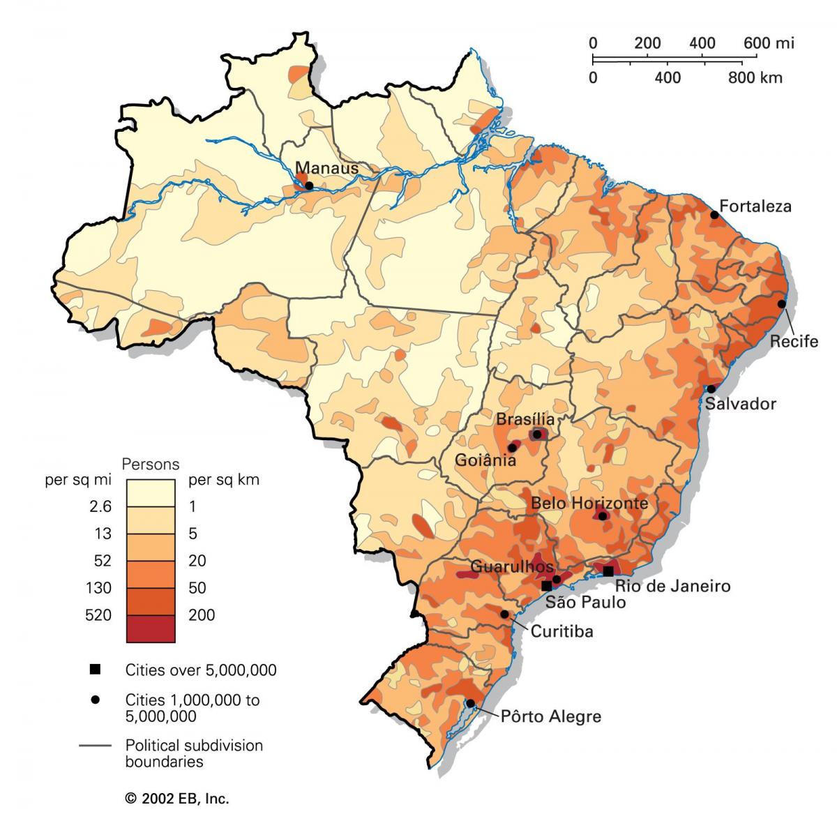 Brazil density map