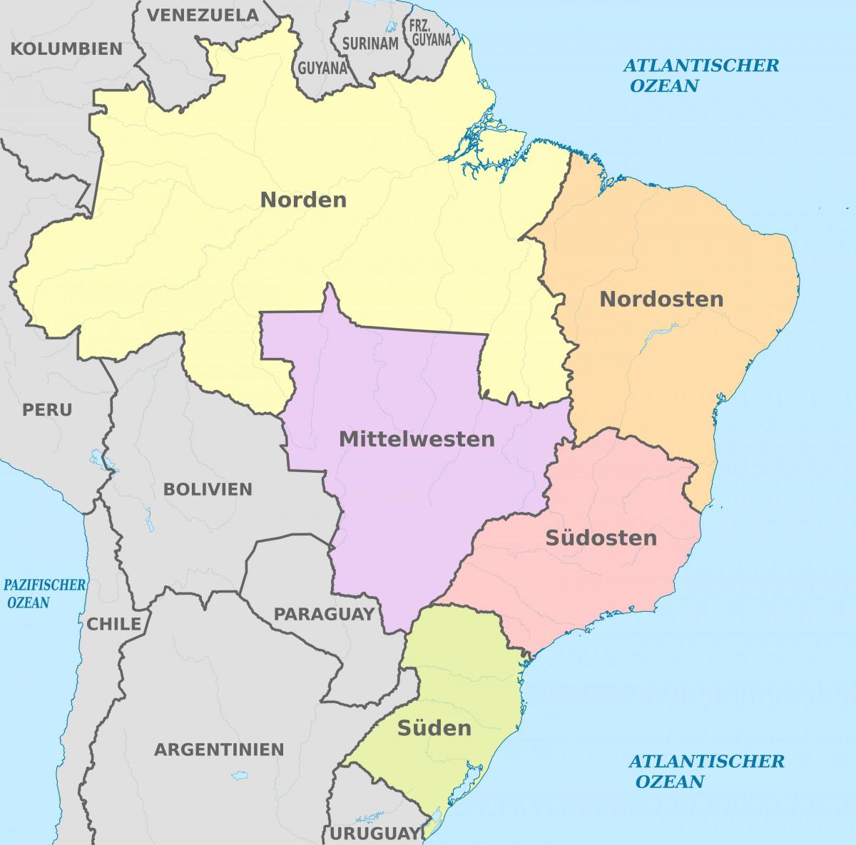 Brazil areas map