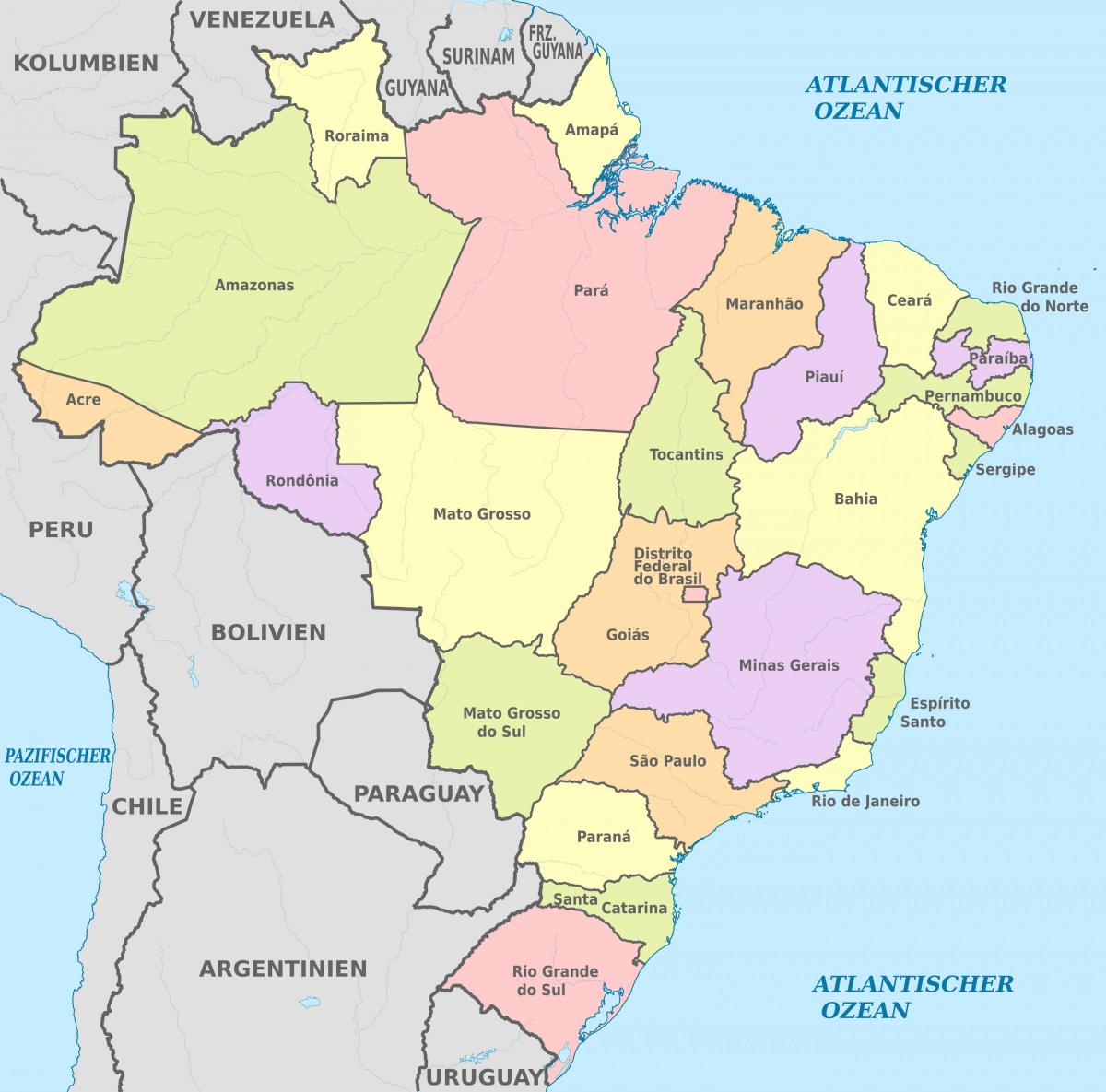 Brazil state map